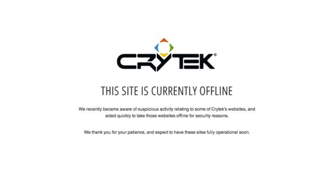 Crytek Sites Are Down For “Security Reasons”