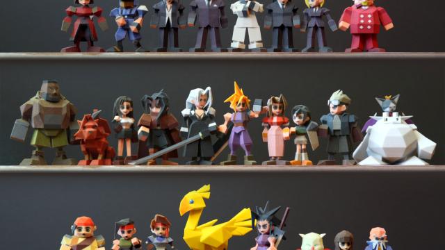 The Cast Of Final Fantasy VII, 3D-Printed