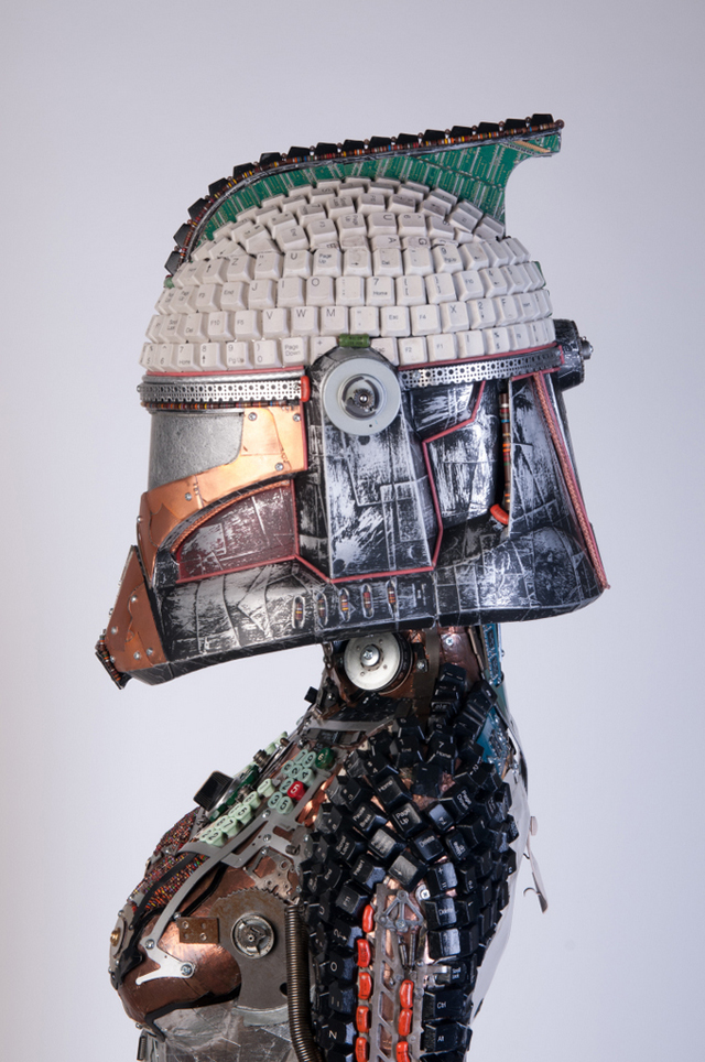 Amazing Star Wars Sculptures, Made Out Of Techno-Junk