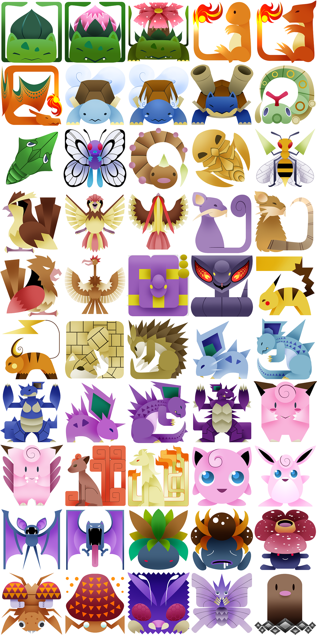 The Original 151 Pokemon, Redone As Monster Hunter Icons
