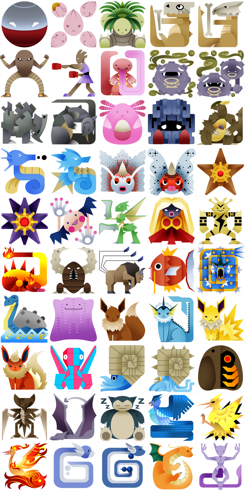 The Original 151 Pokemon, Redone As Monster Hunter Icons
