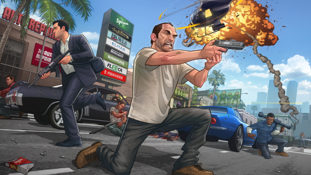 Australian Artist Patrick Brown Updated His Gallery With An Intense Grand Theft Auto V Piece To Cele