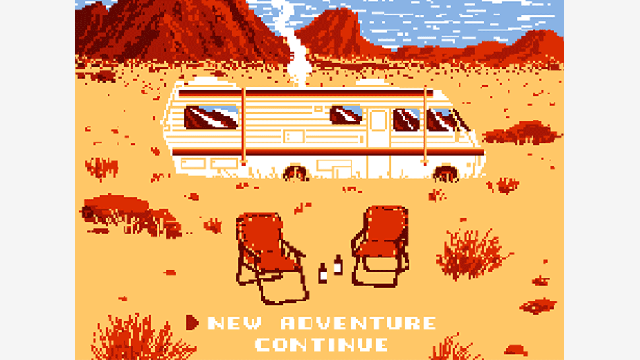 If There Was A Retro Breaking Bad Game, The Start Screen Would Look Like This