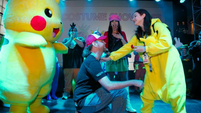 Poké-Proposal Makes Pikachu Giddy With Excitement