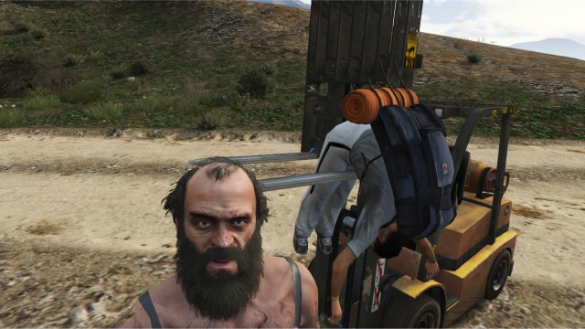 GTA V’s Trevor Sure Likes Forklifting Some Weird Things