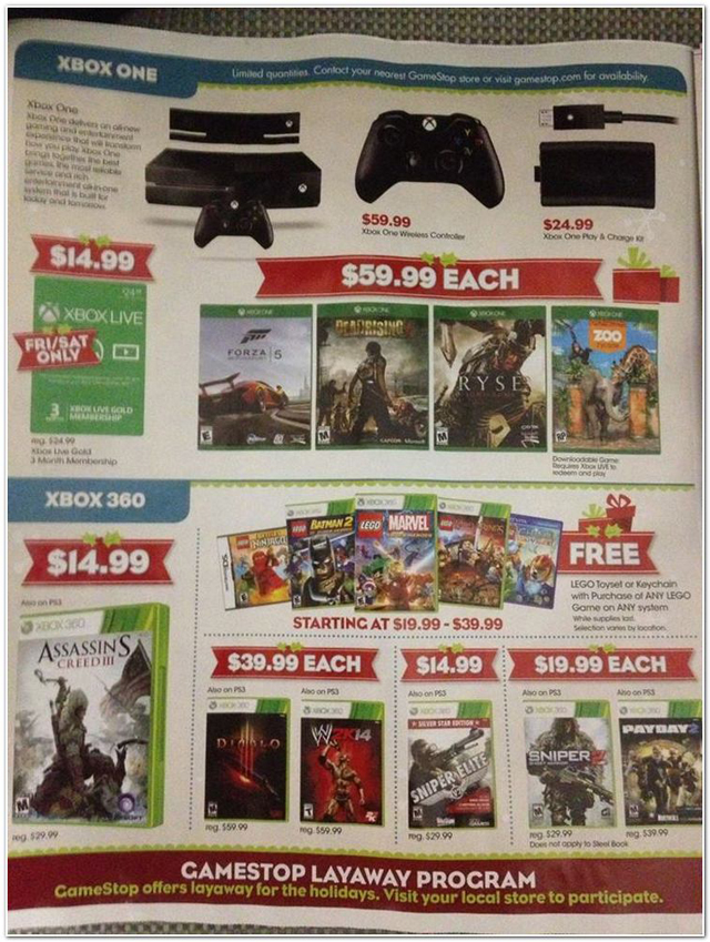 GameStop’s 2013 Black Friday Deals Appear To Have Leaked