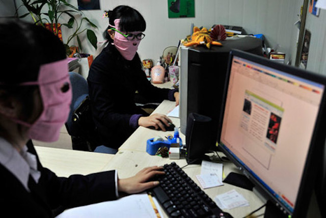 China’s Radiation Masks Sure Make Computer Work Interesting