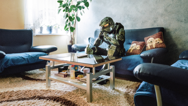Cosplayers Relaxing At Home