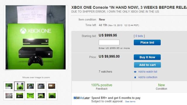 eBay Seller Claims Target Shipped Them An Xbox One, Yours For $US9995.00 [UPDATE: Auction Pulled]