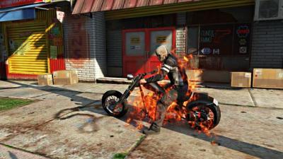 No Need For A Mod To Go Ghost Rider And Do Justice In Grand Theft Auto V
