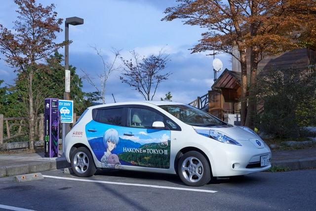 Yes, Anime Style Electric Car Charging Stations Exist In Japan
