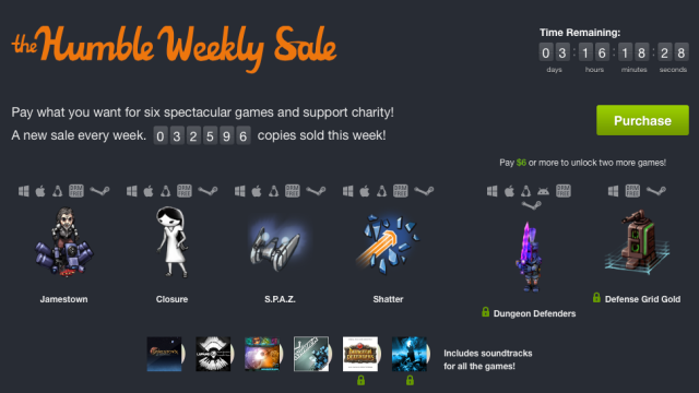 New Humble Weekly Bundle Featuring Jamestown, Closure, Shatter