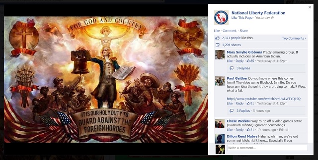 Tea Party Facebook Group Posts Racist BioShock Image Unironically