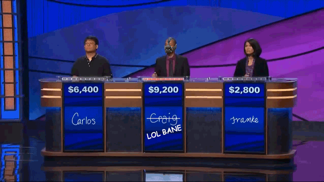 Jeopardy Contestant Tries A Bane Impersonation
