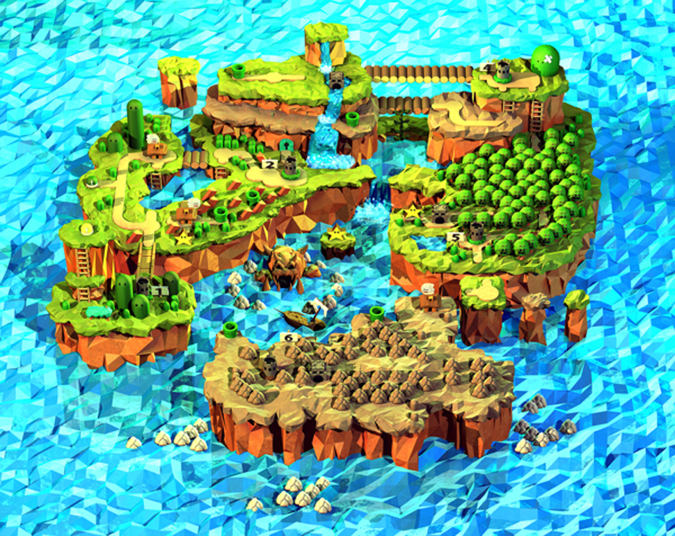 Dayshot: Low Polygon Super Mario World Map
