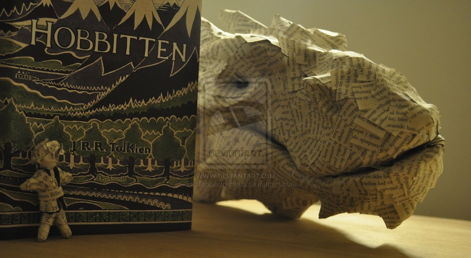 Artist Turns The Hobbit Book Into Paper Sculpture Of Smaug