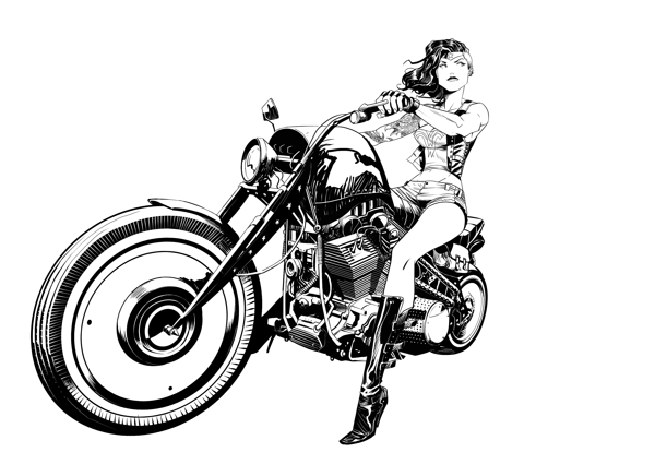 Wonder Woman Is Totally Rocking That Motorcycle Look