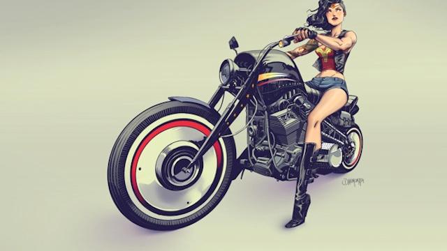 Wonder Woman Is Totally Rocking That Motorcycle Look