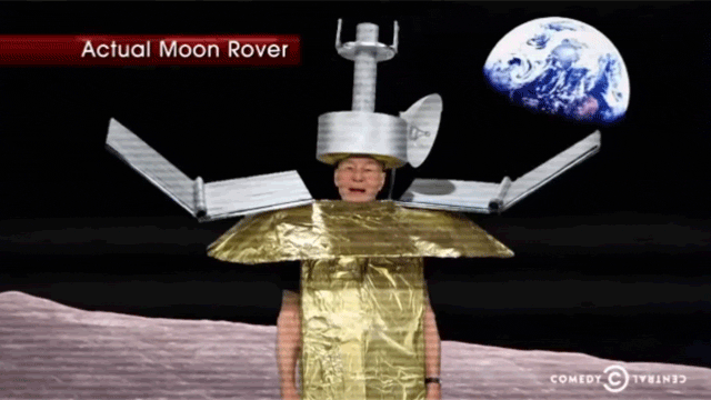 Patrick Stewart Looks Fantastic In A Moon Rover Costume
