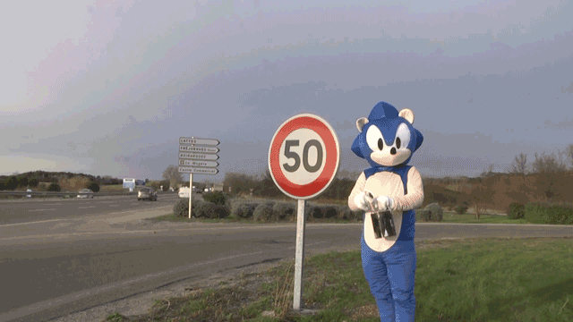 Guy Dressed As Sonic Messes With Cops