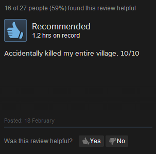 Banished, As Told By Steam Reviews