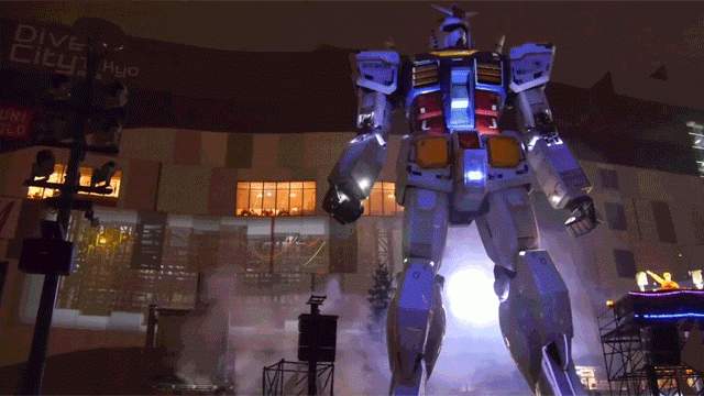 Giant Gundam Made Better With Projection Mapping