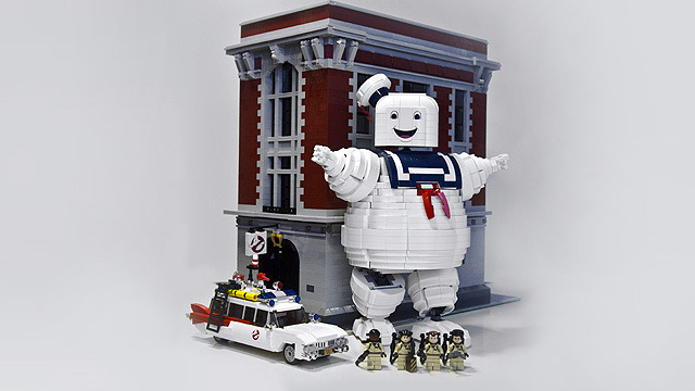 Ghostbusters LEGO, With Giant Marshmallow Man Added
