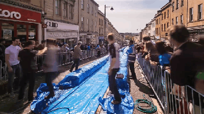 300-Foot Water Slide Looked Like The Perfect Sunday