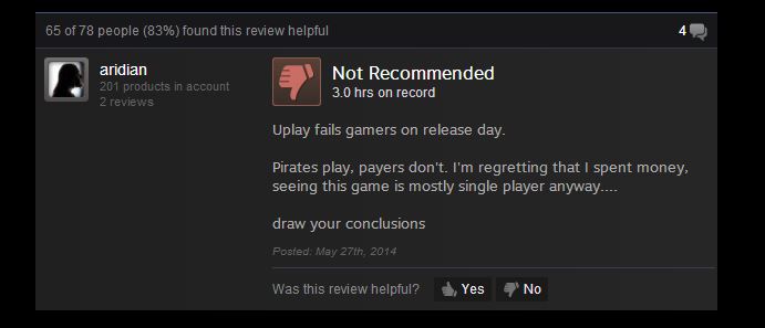 Watch Dogs, As Told By Steam Reviews