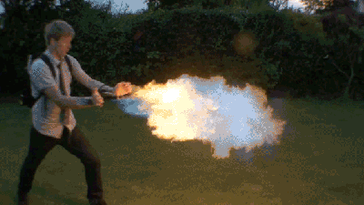 Guy Makes Pyro Backpack, Shoots Flames Everywhere