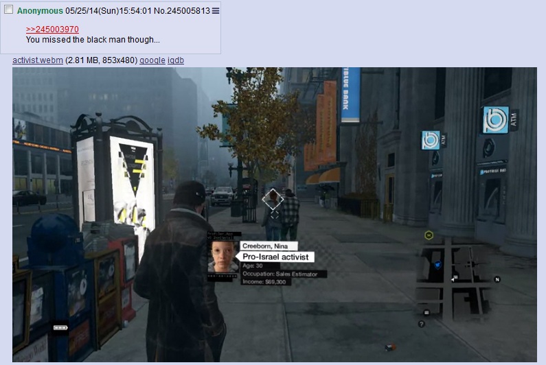 Some Players Are Hunting Down Minorities In Watch Dogs