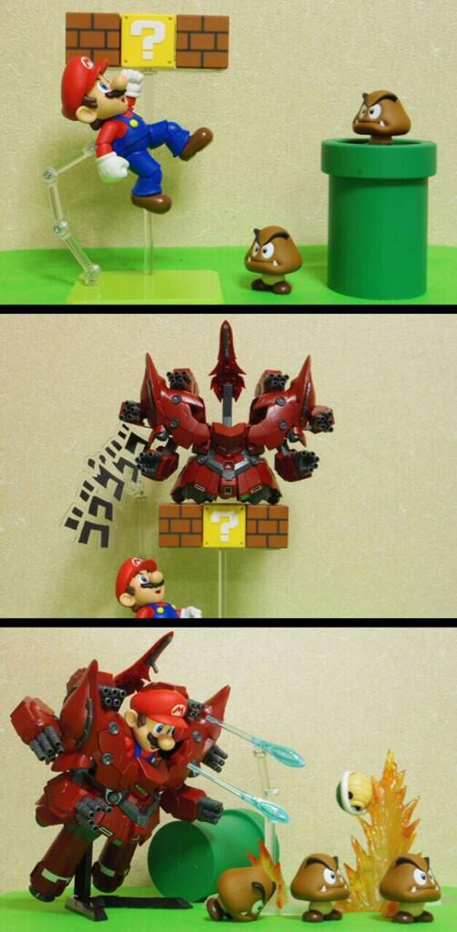 Mario Is Now Piloting A Gundam Mecha