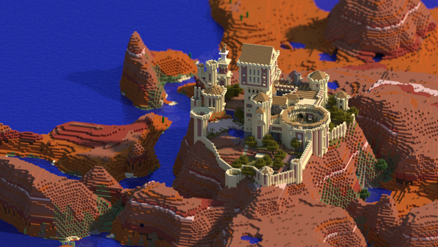 A Beautiful Render Of The Landscape Of Minecraft
