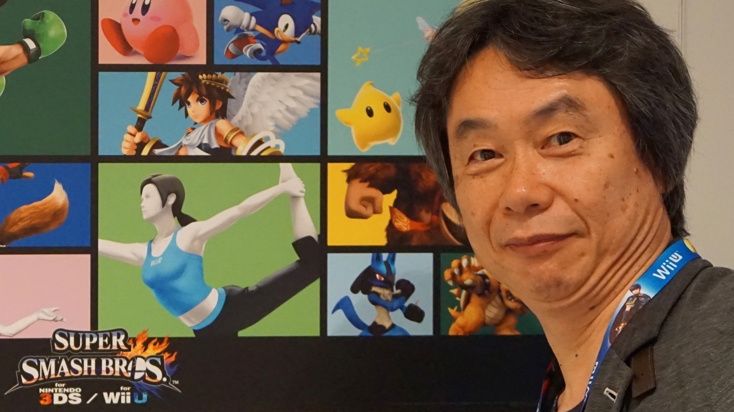 Shigeru Miyamoto, Nintendo Corp's top game designer, smiles during