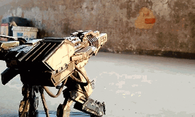 Custom Metal Gear Rex Has A Working Gun