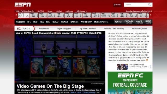 This Is The Front Page Of ESPN.com Right Now.