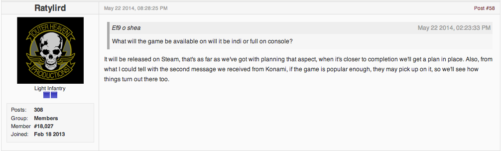 Konami Approved Then Cancelled Metal Gear Fan Remake, Devs Say