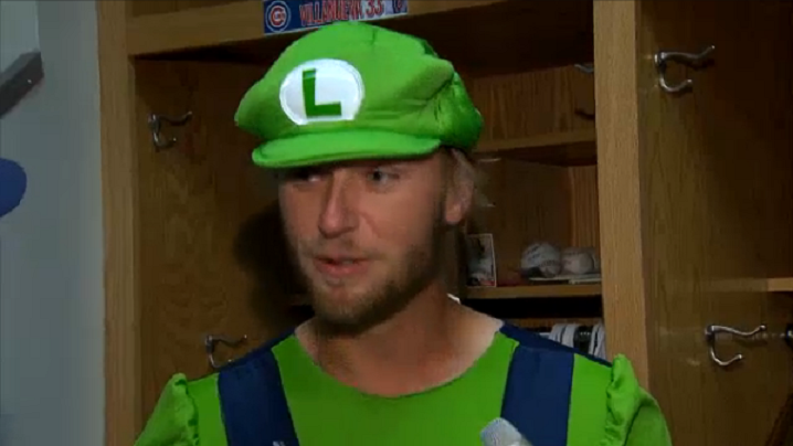 Cubs Rookie Pitcher Made To Dress Like Luigi