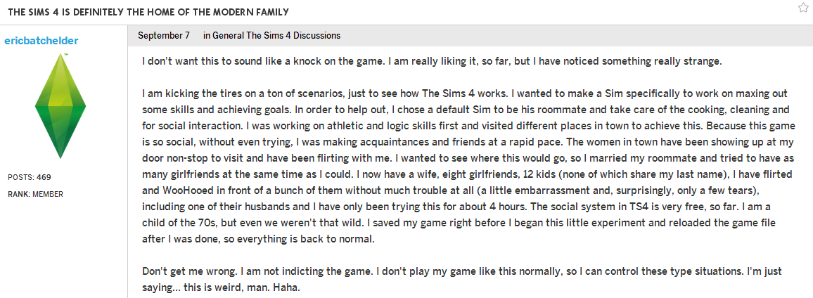 The Sims Forums Are My New Favourite Place On The Internet