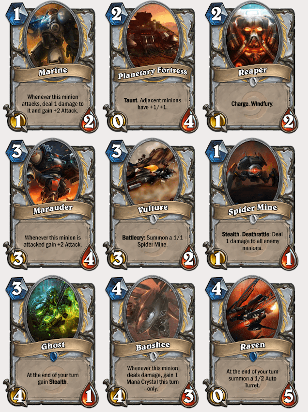 What Starcraft Cards Would Look Like In Hearthstone