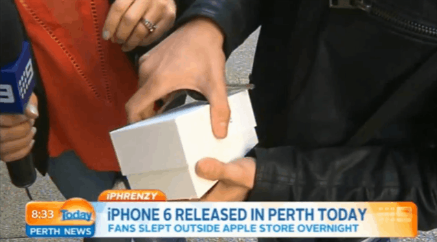 One Of The First People To Buy An iPhone 6 Dropped It Live On Australian TV