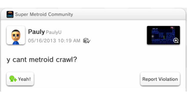 Smash Bros. Tells Us ‘Y Cant Metroid Crawl’