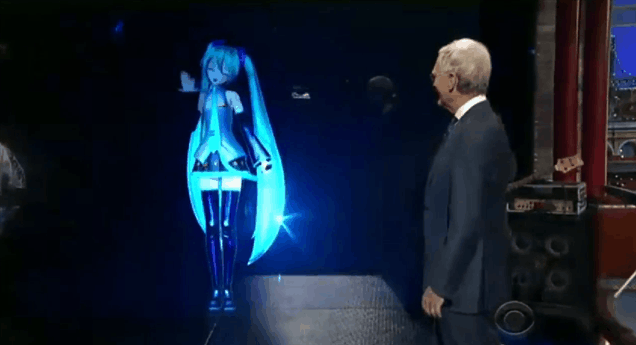 Virtual Idol Hatsune Miku Dazzled On David Letterman