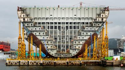 Pictures Of The World’s Biggest Ever Ship Being Built