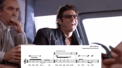 Someone Made Sheet Music For Jeff Goldblum’s Jurassic Park Laugh
