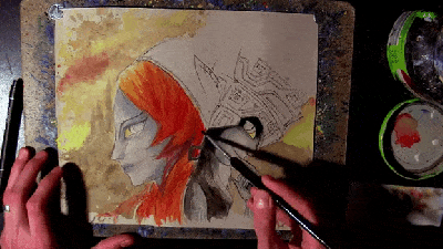 Watch An Artist Bring Twilight Princess’ Midna To Watercolour Life