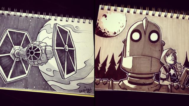A TIE Fighter And The Iron Giant