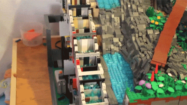 Huge LEGO Pirate Island Even Has A Functioning Waterfall