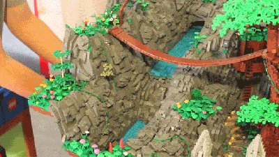 Huge LEGO Pirate Island Even Has A Functioning Waterfall