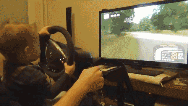 A Toddler That Isn’t Half-Bad At Driving Games